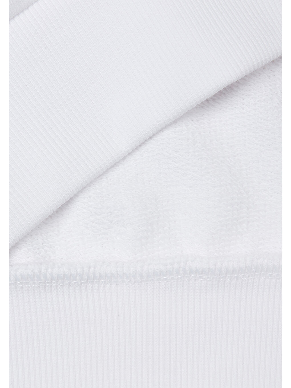 Erkek Çocuk Beyaz Benetton Logo Baskılı Bisiklet Yaka Sweatshirt-2