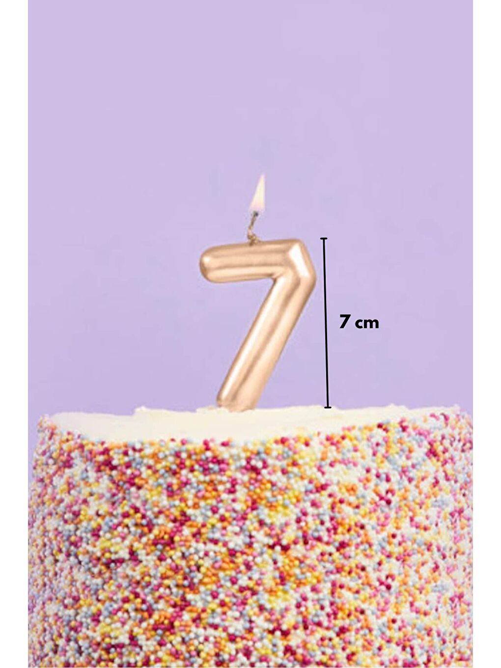 Sarı Altın 7 Rakamı Mum-1