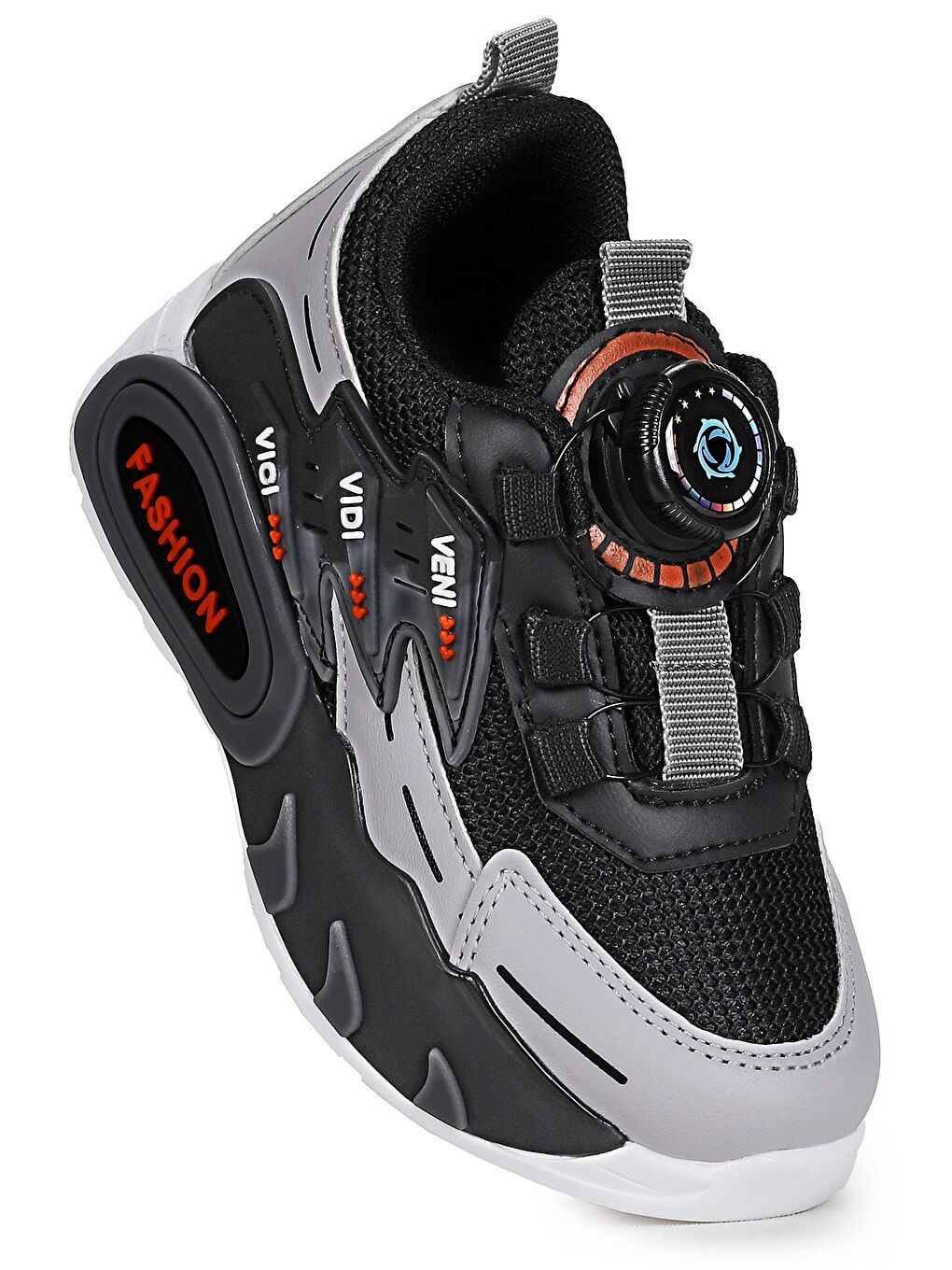 Siyah Gary Hafif Taban Bağcık Mekanizmalı Erkek Çocuk Spor Ayakkabı