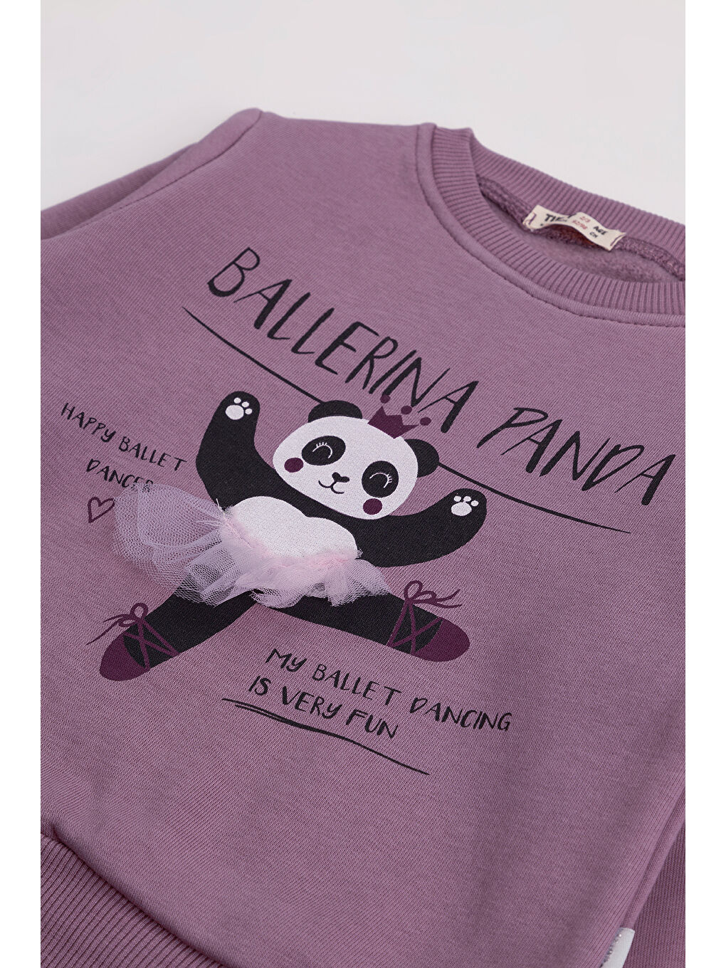 Mor Kız Çocuk 2'li Paket Basic Sweatshirt-2