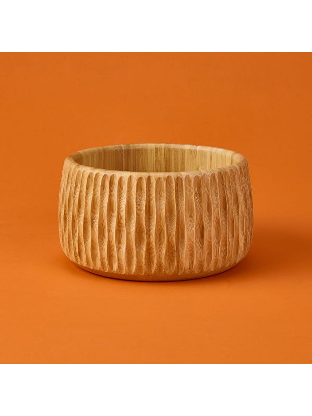 Bambu Curve Kase - Açık Kahverengi - 18x9,5 cm