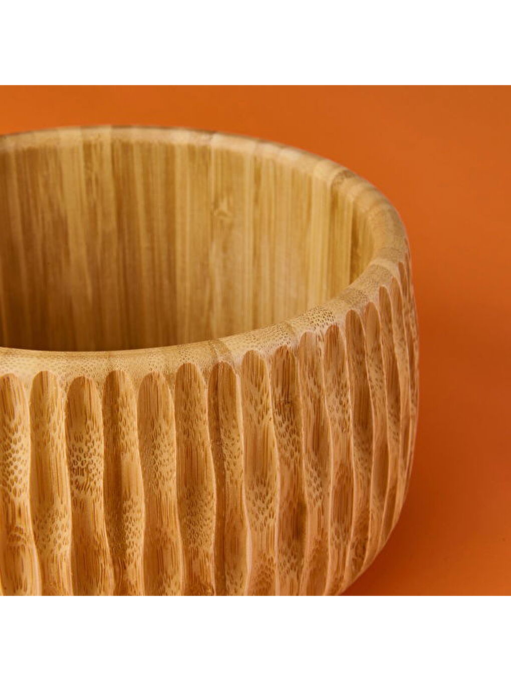 Bambu Curve Kase - Açık Kahverengi - 18x9,5 cm-1
