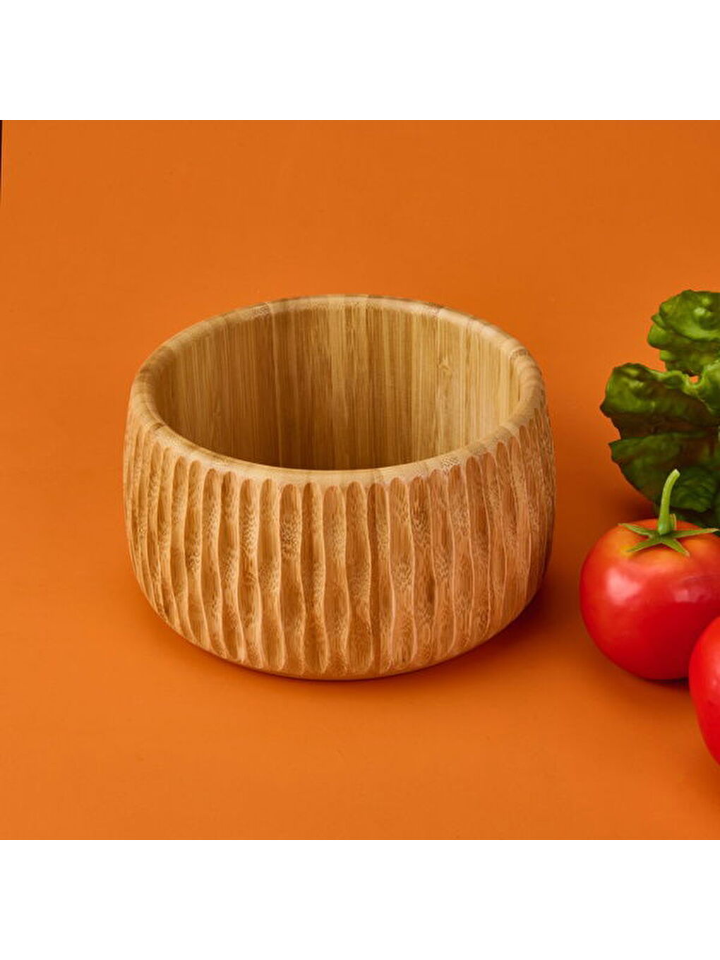 Bambu Curve Kase - Açık Kahverengi - 18x9,5 cm-2