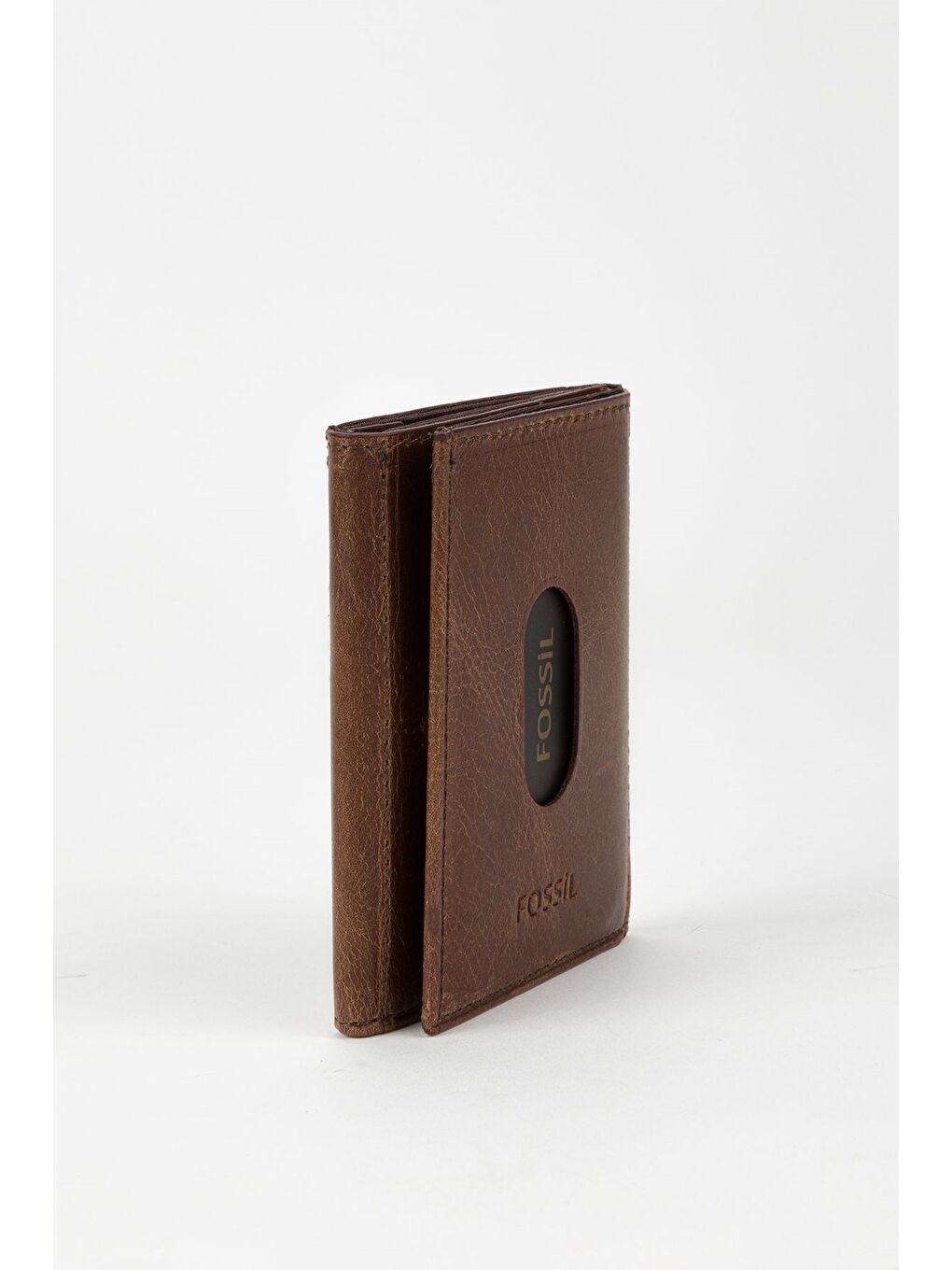 Kahverengi Kutulu Hakiki Deri Haki Unisex El Portföyü Kartlık Cüzdan