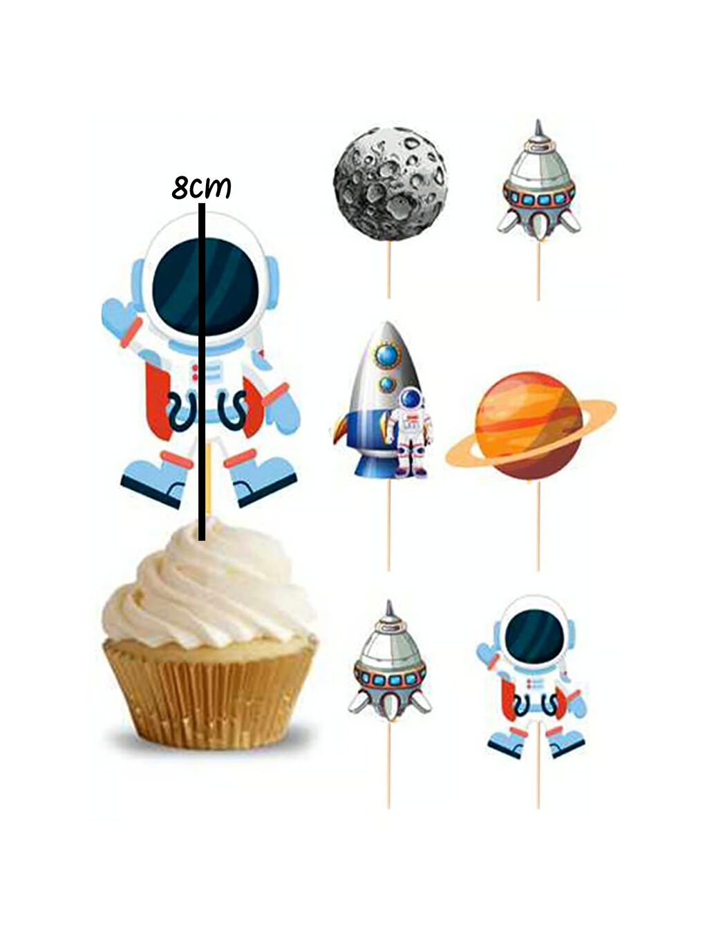 Yeşil Mavi Uzay Temalı 5'li Parti Seti-3