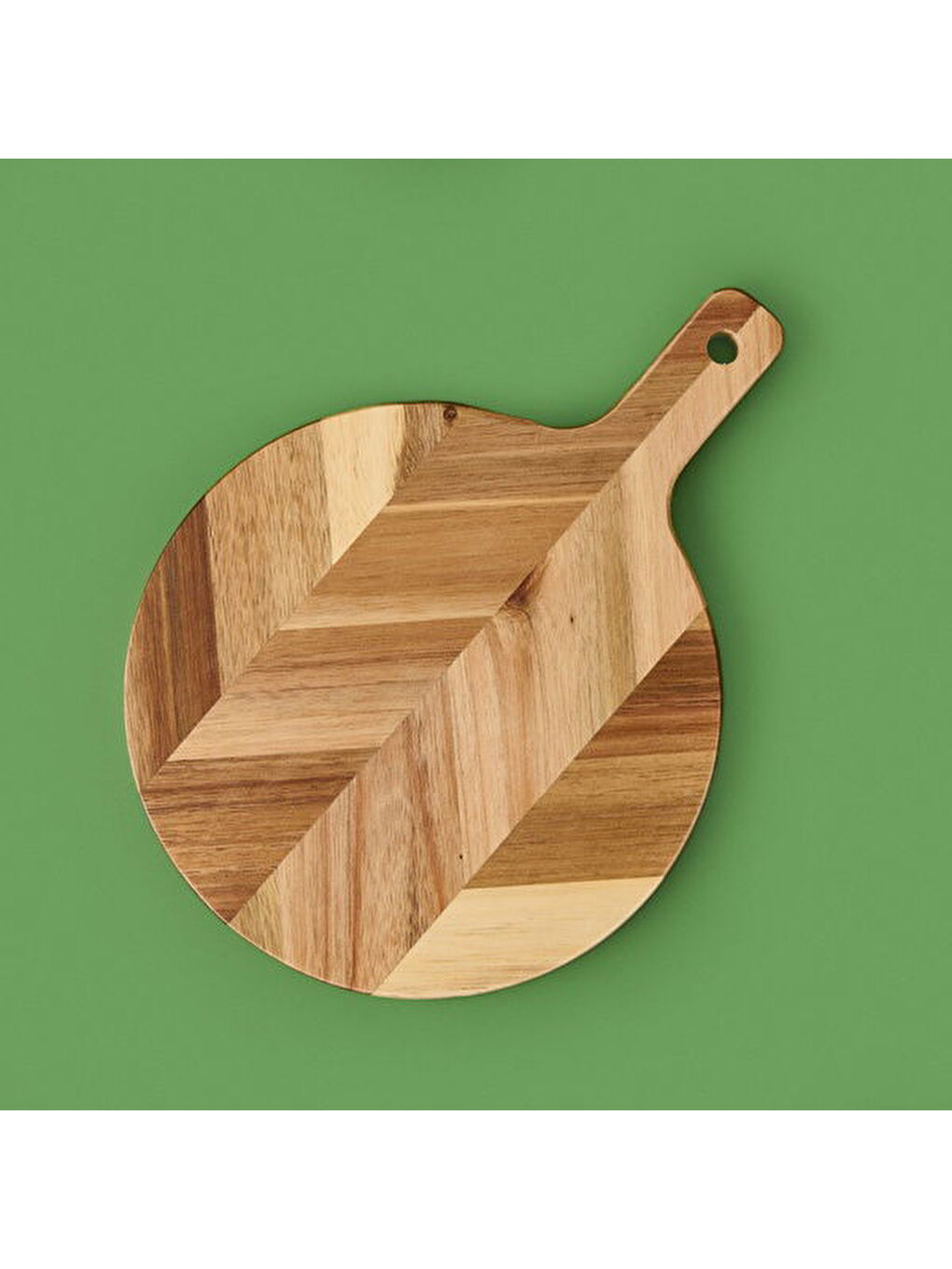 Akasya Yuvarlak Kesim Tahtası - Kahverengi - 30 cm-1