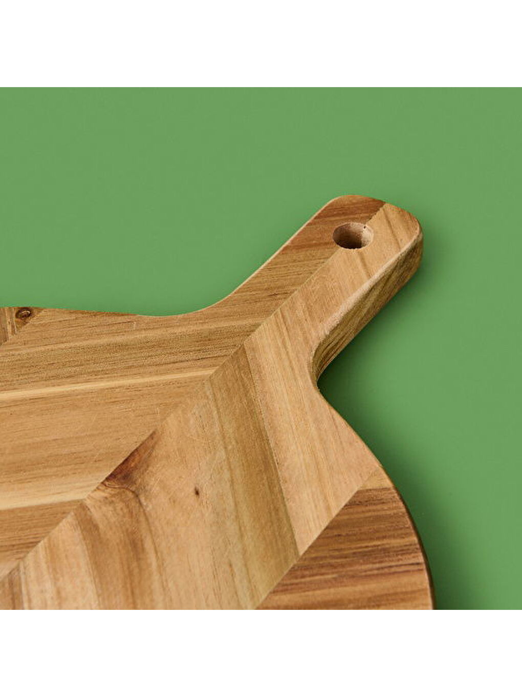 Akasya Yuvarlak Kesim Tahtası - Kahverengi - 30 cm-2