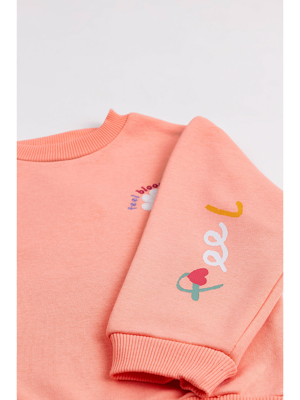 Mor Kız Çocuk 2'li Paket Basic Sweatshirt-6