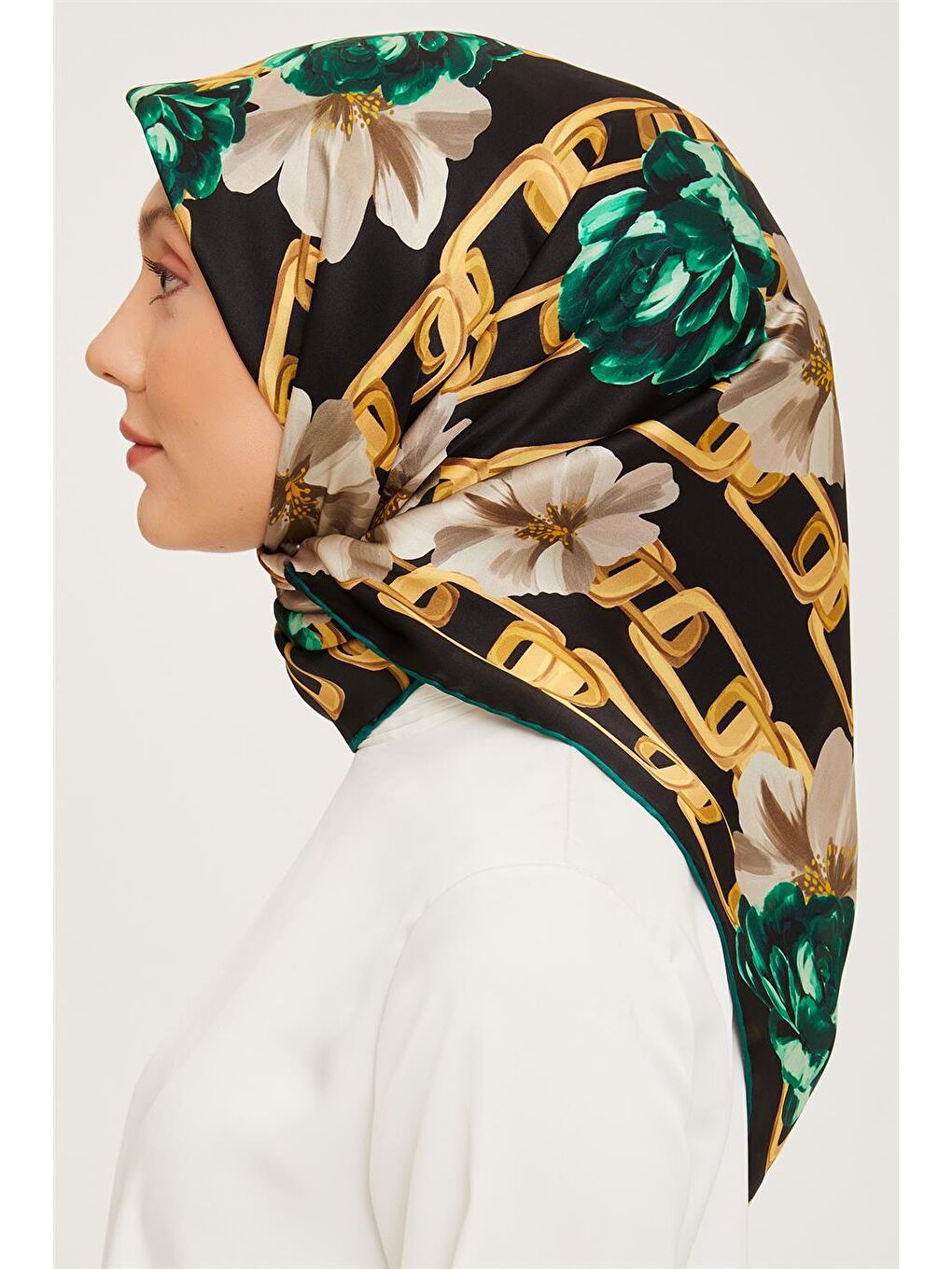 Karışık Twill İpek Eşarp 23Ka9034 1-2