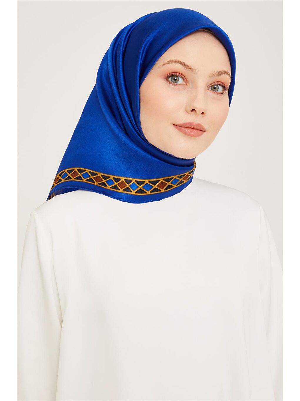 Mavi Twill İpek Eşarp 23Ka9057 1