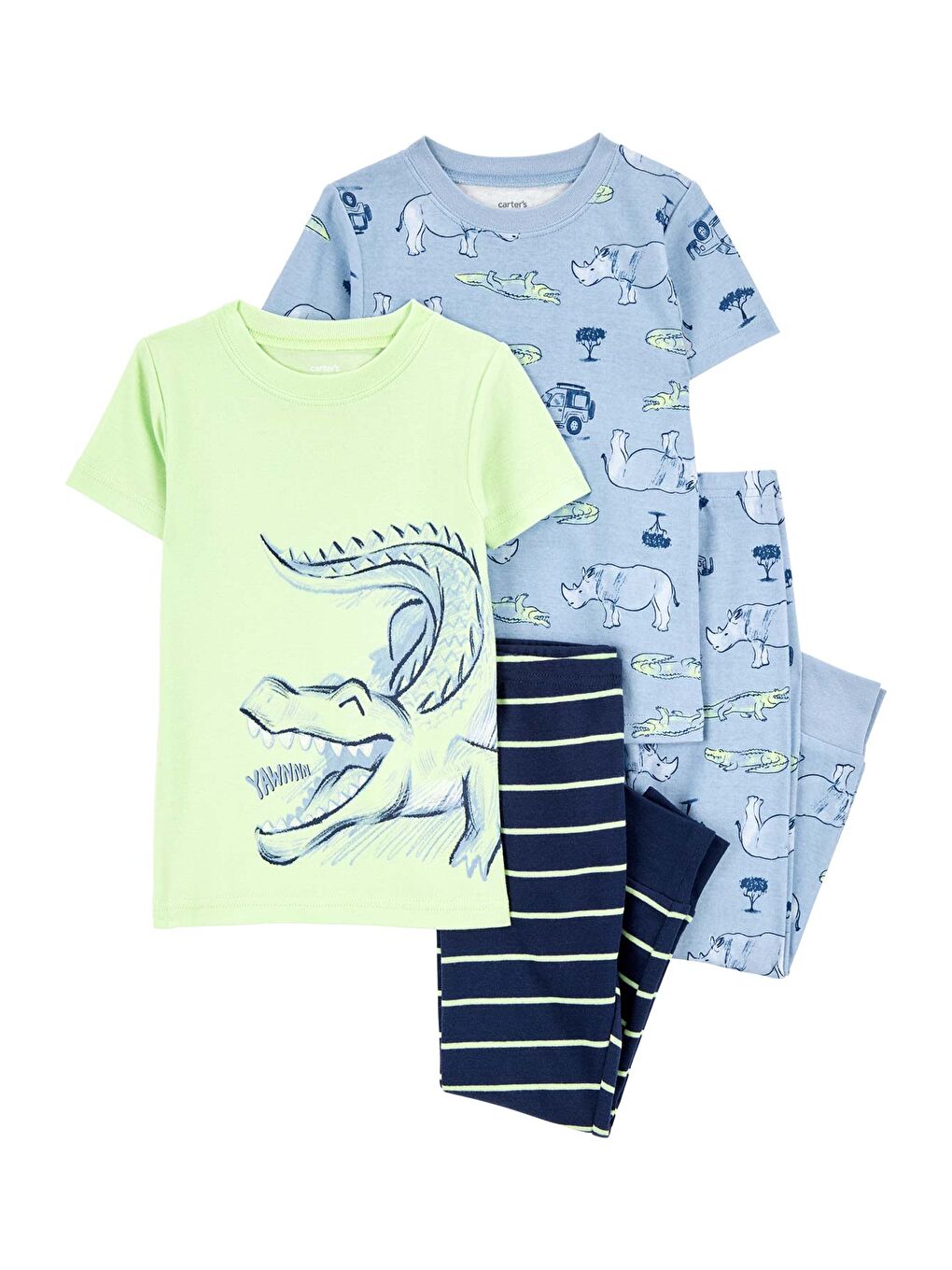 Karışık Küçük Erkek Çocuk Pijama Set 4'lü Paket
