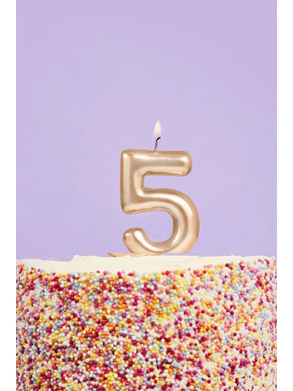 Sarı Altın 5 Rakamı Mum