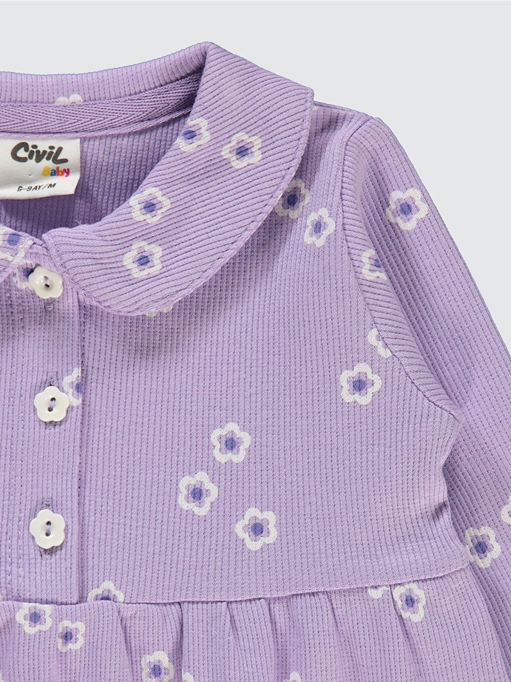 Civil Baby Kız Bebek Elbise 6-18 Ay Lila - 2