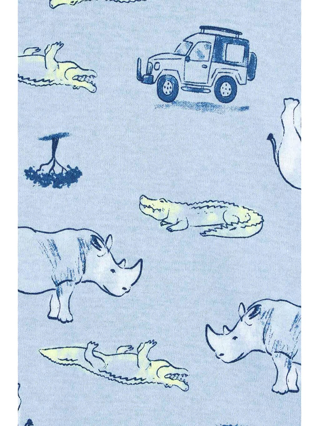 Karışık Küçük Erkek Çocuk Pijama Set 4'lü Paket-2