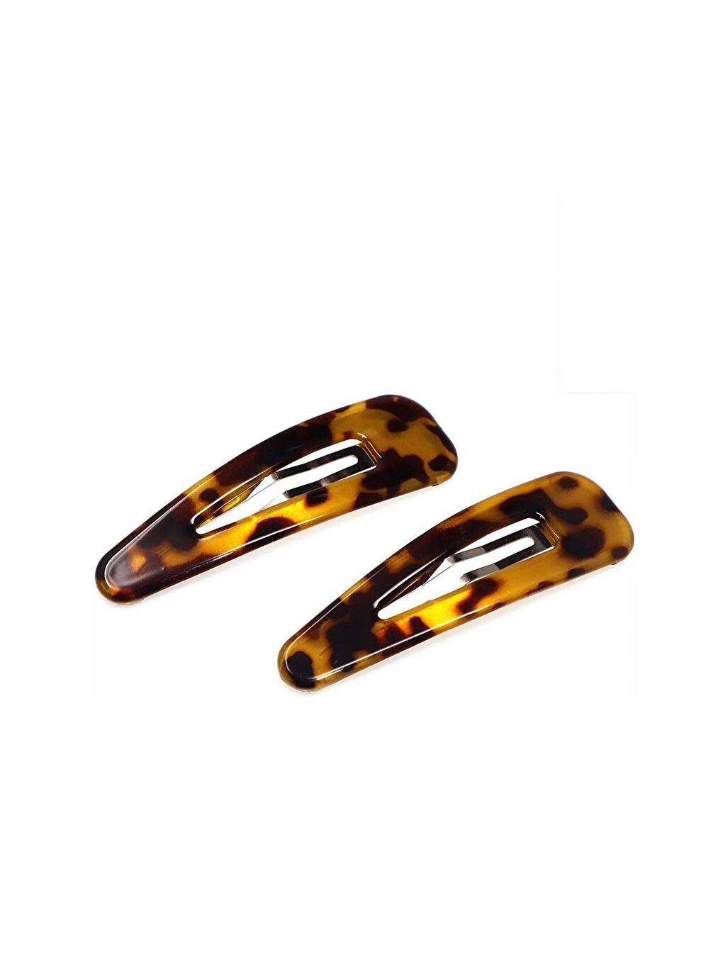 Kahverengi Kaplumbağa Sırtı Akrilik Üçgen Çıtçıt Toka 2'li Paket-1