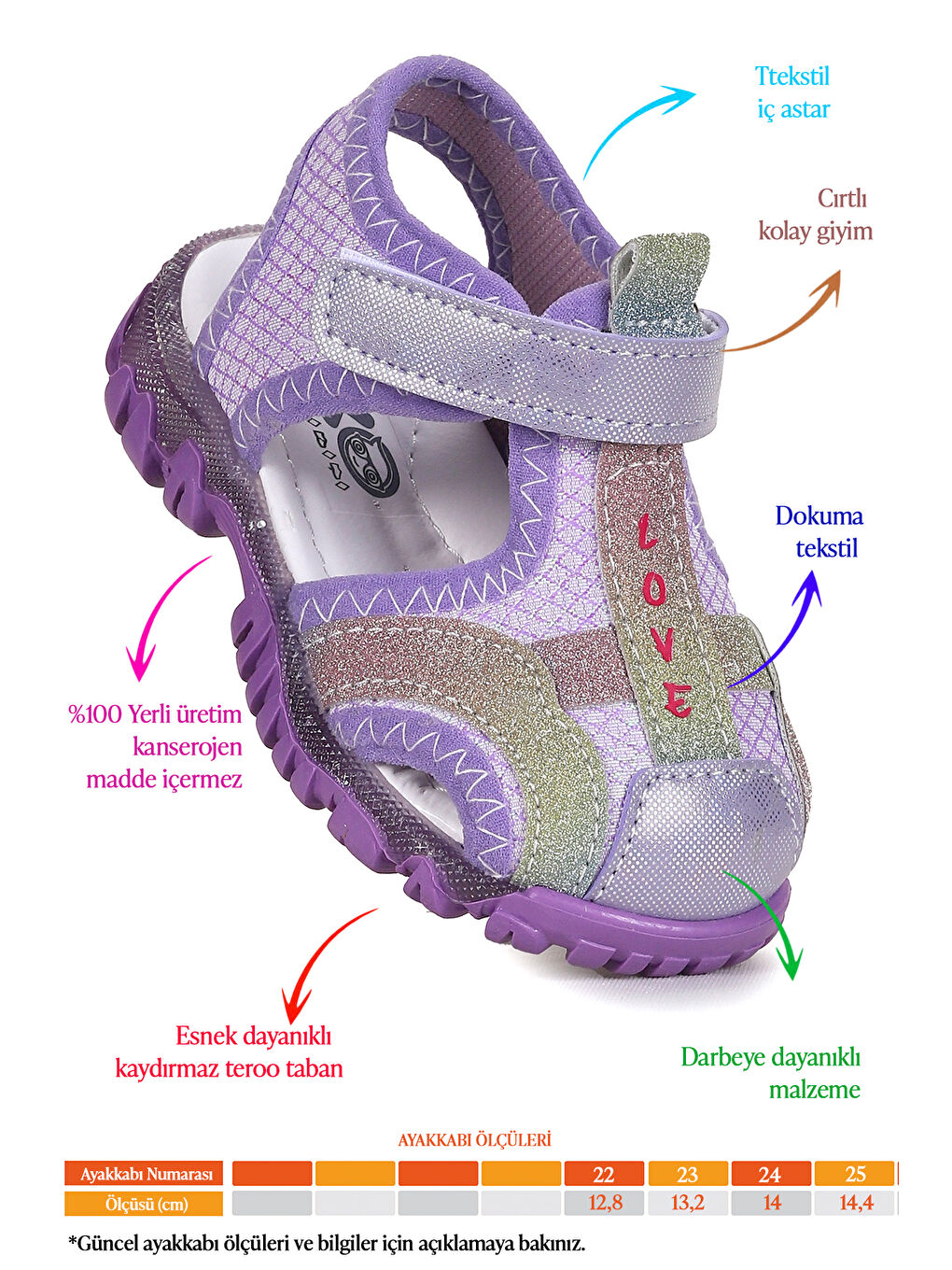 Lila Marsa Cırtlı Kız Bebek Sandalet-1