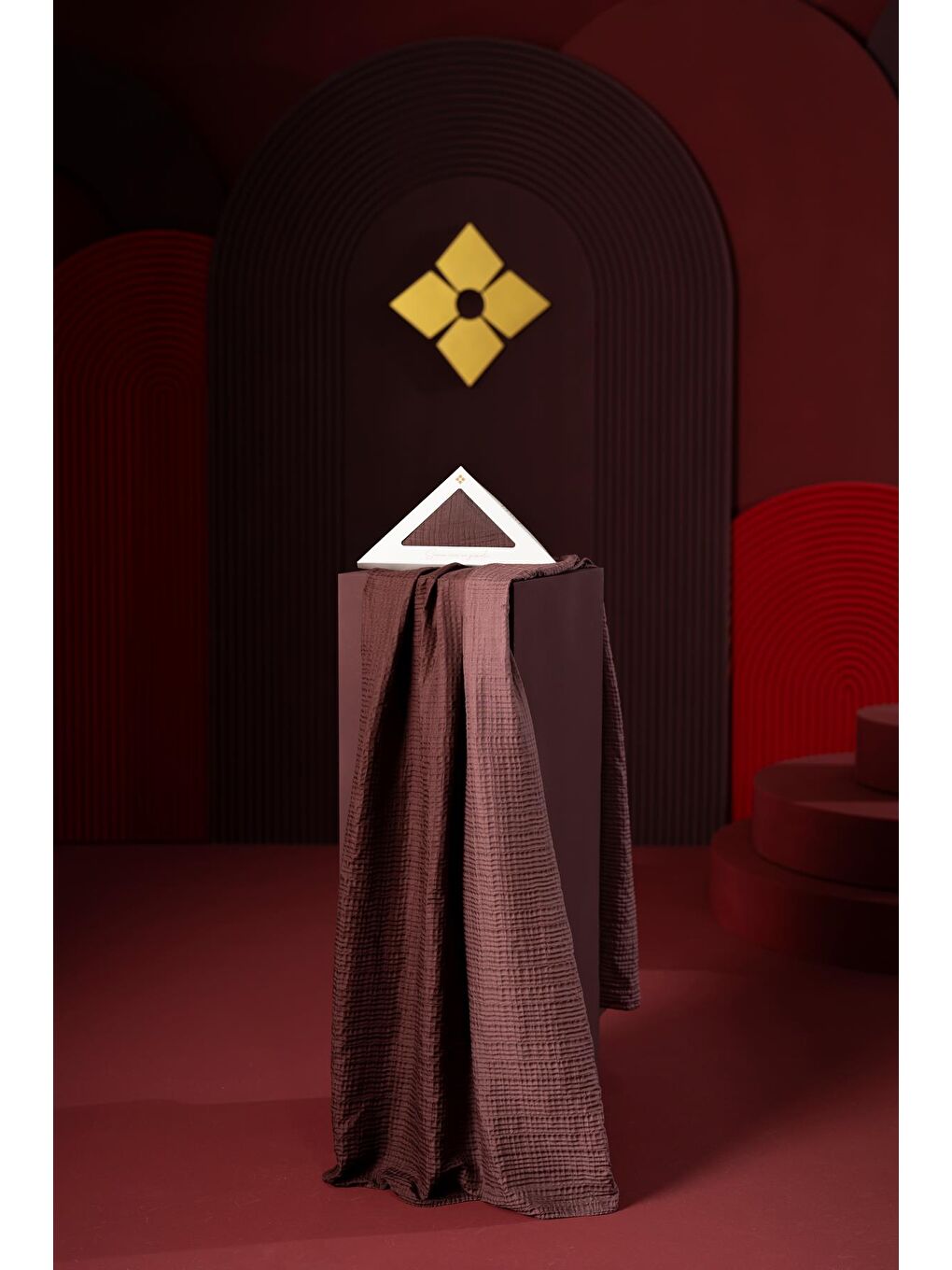 Kahverengi Kadın Müslin Degrade Şal