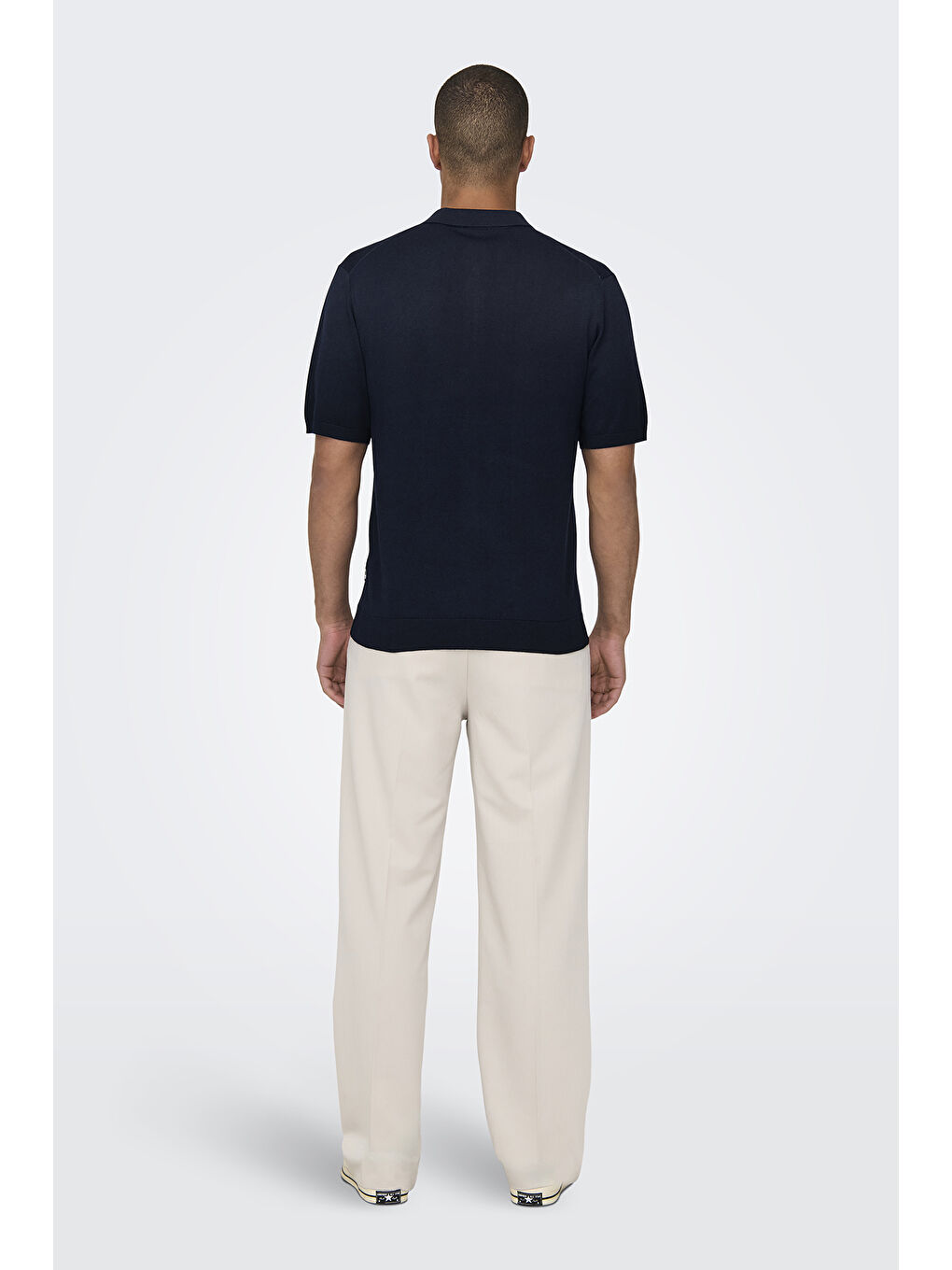 Lacivert Onswyler Regular Fit Yarım Fermuarlı Polo Yaka Tişört 22028606-3