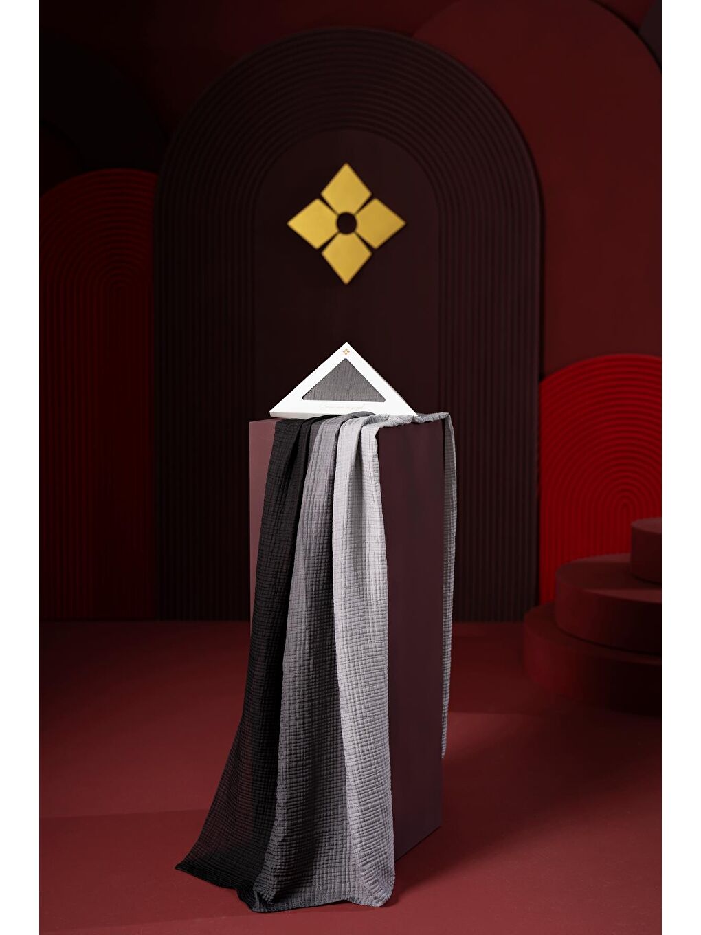 Antrasit Kadın Müslin Degrade Şal