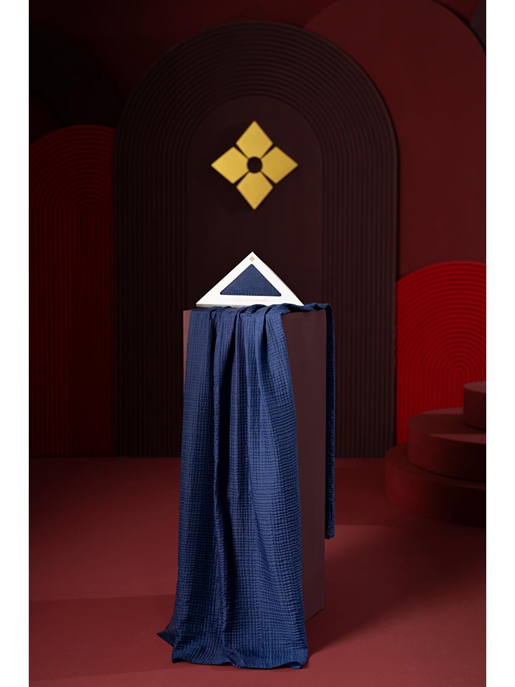 Lacivert Kadın Müslin Degrade Şal