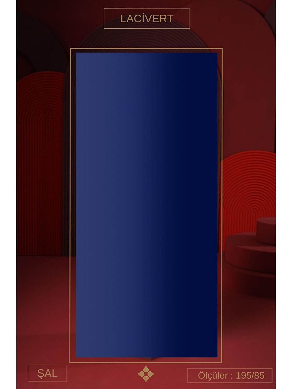 Lacivert Kadın Müslin Degrade Şal-1