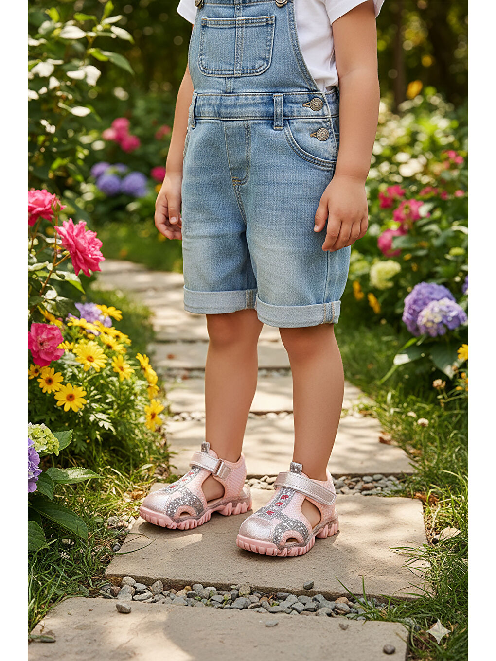 Pembe Marsa Cırtlı Kız Bebek Sandalet-2