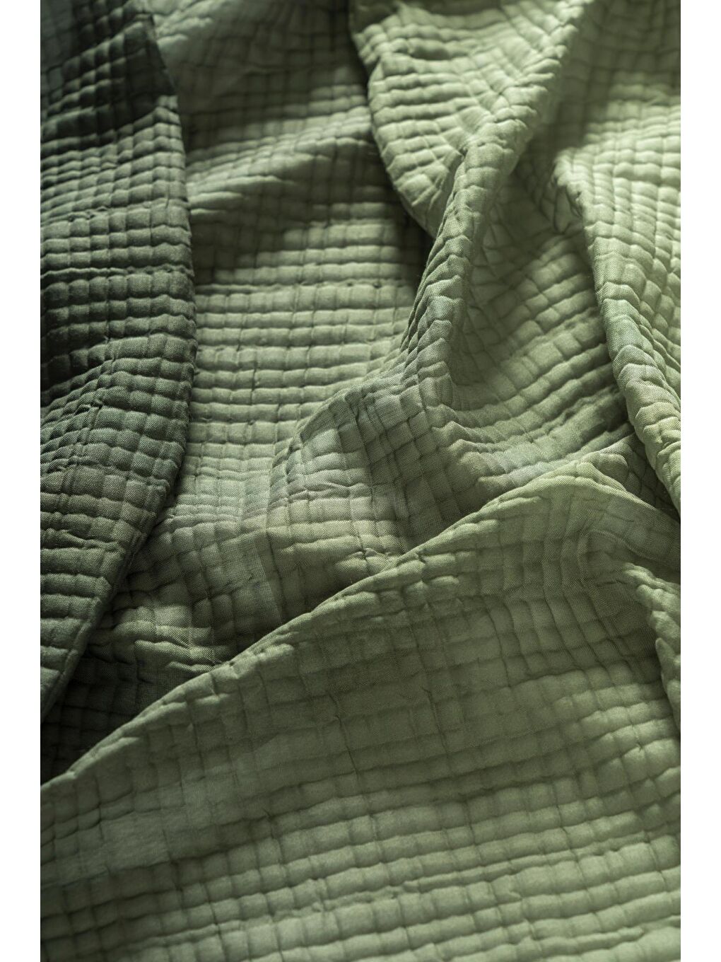 Haki Kadın Müslin Degrade Şal-3