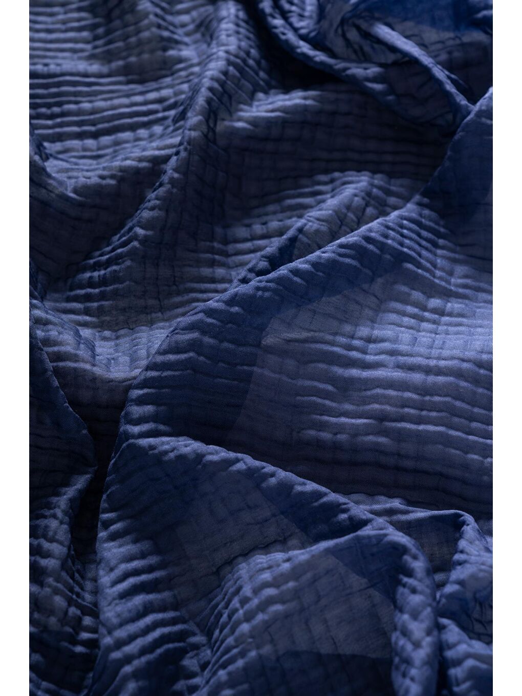 Lacivert Kadın Müslin Degrade Şal-3