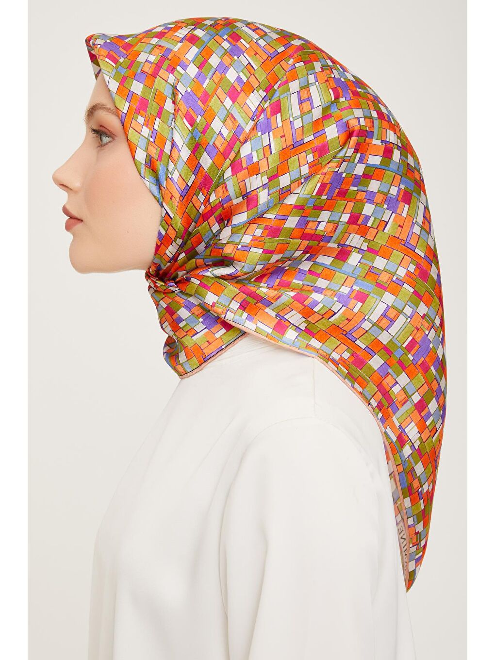 Turuncu Twill İpek Eşarp 23Ka9004 24-1