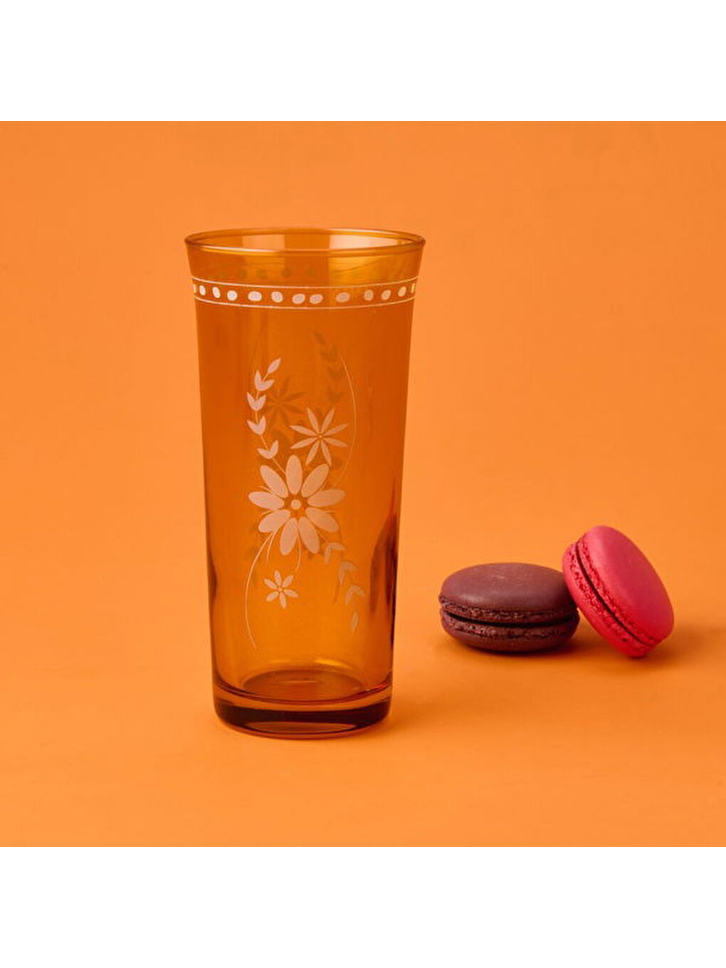 Karışık Nazenin 4'lü Meşrubat Bardağı Seti - Amber - 290 ml-1