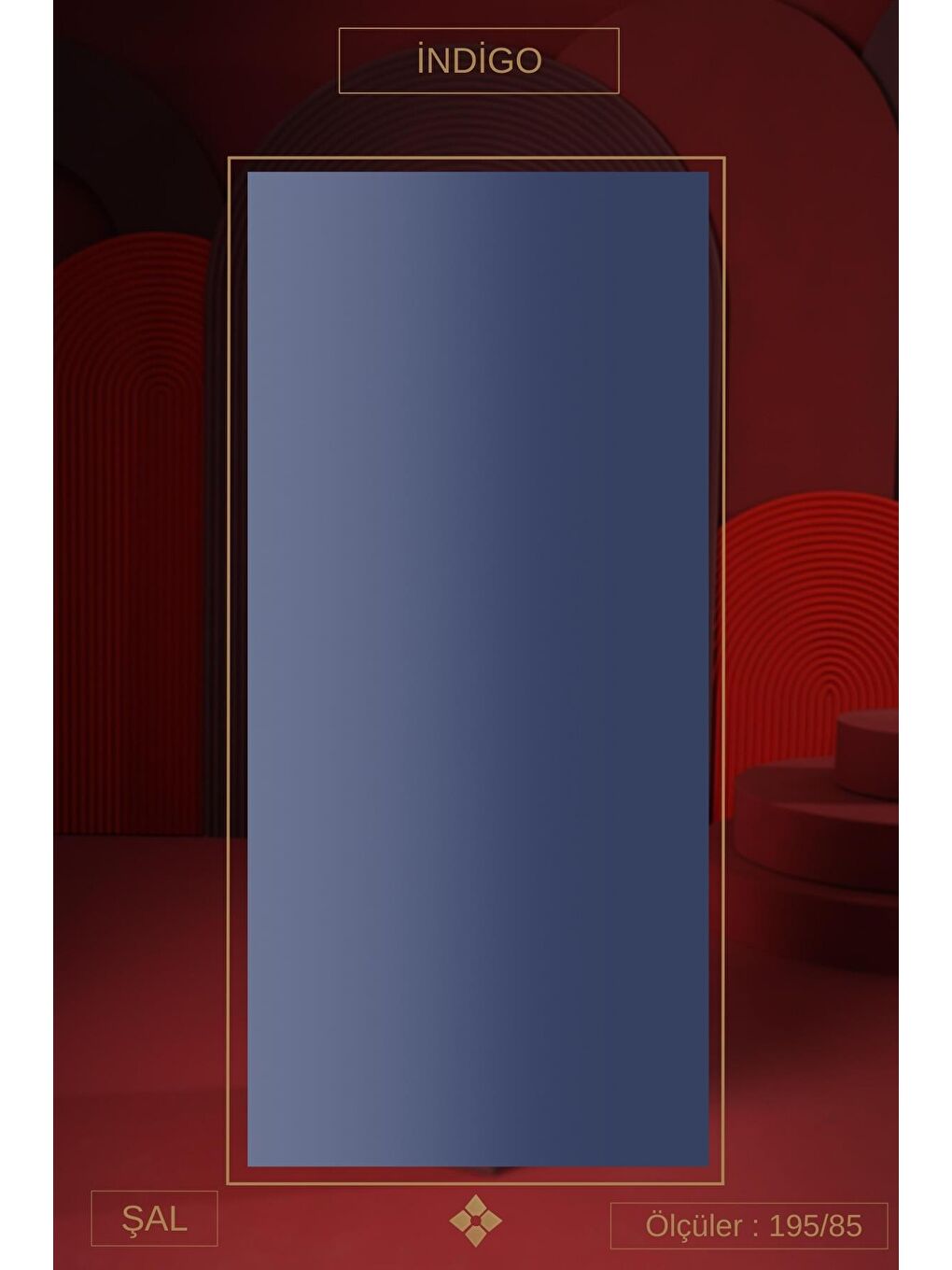 İndigo Kadın Müslin Degrade Şal-1