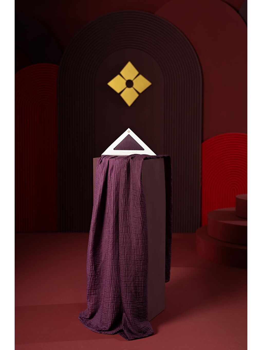 Mürdüm Kadın Müslin Degrade Şal