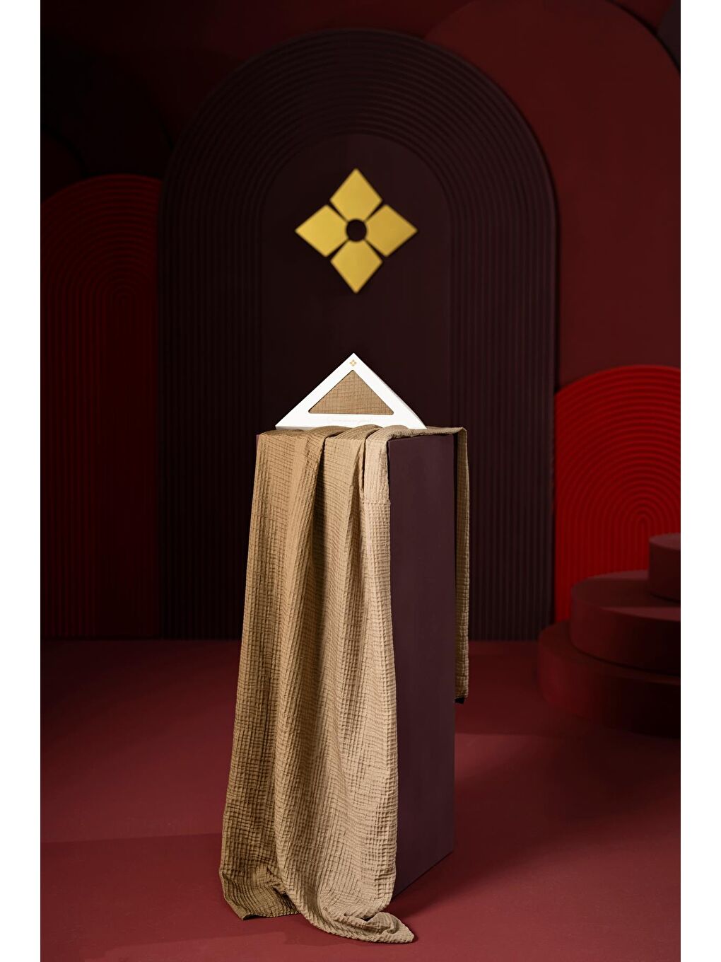 Sarı Kadın Müslin Degrade Şal