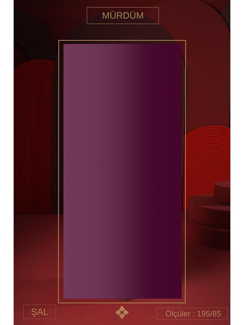 Mürdüm Kadın Müslin Degrade Şal-1