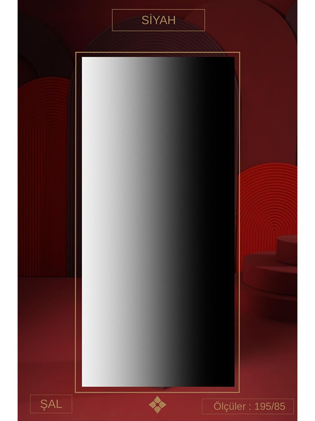 Siyah Kadın Müslin Degrade Şal-1