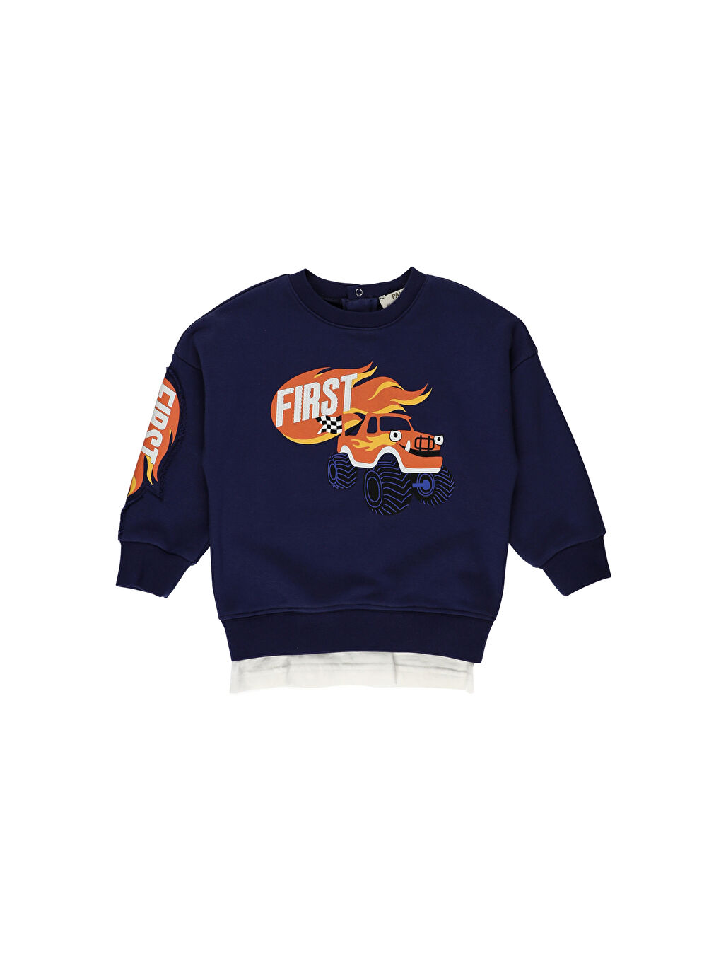 Lacivert Erkek Çocuk Baskılı Sweatshirt