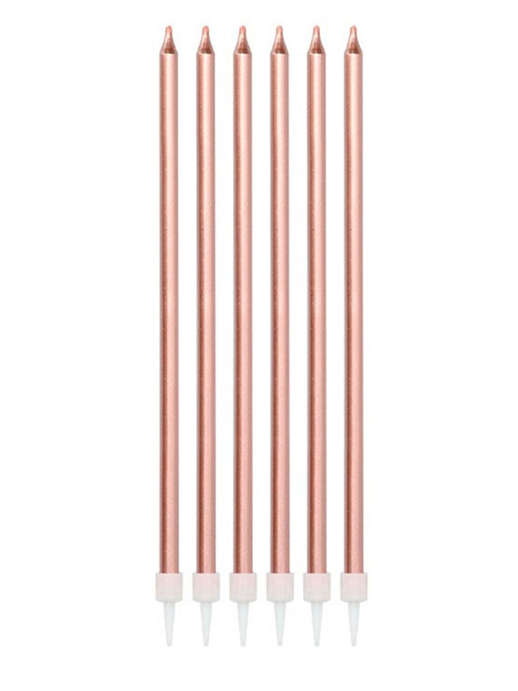 Kırmızı Rose  6'lı Uzun Mum-1