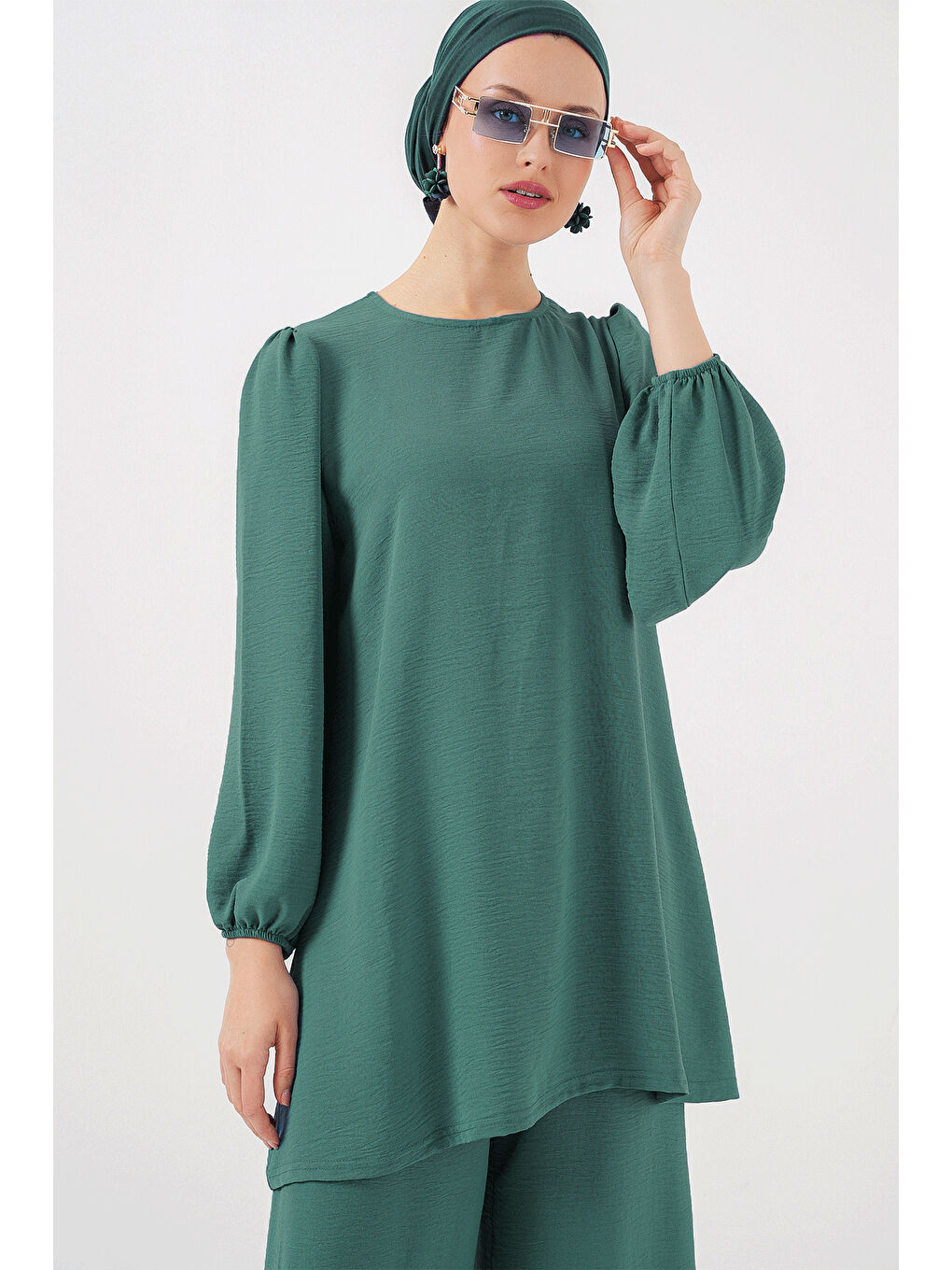 Yeşil Ayrobin Tunik Pantolon Alt Üst Takım 6712 - Mint-1