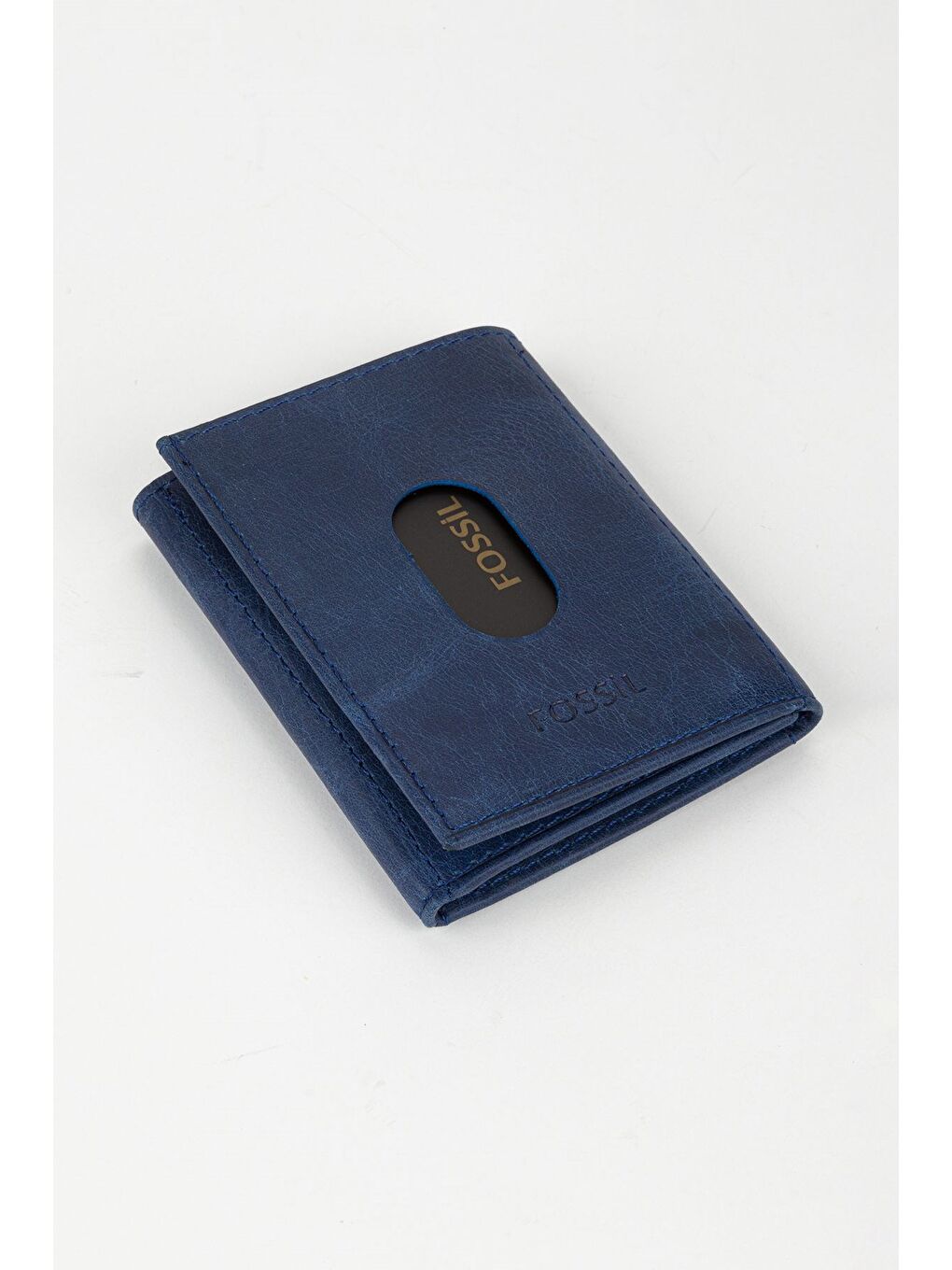 Lacivert Kutulu Hakiki Deri Haki Unisex El Portföyü Kartlık Cüzdan-1