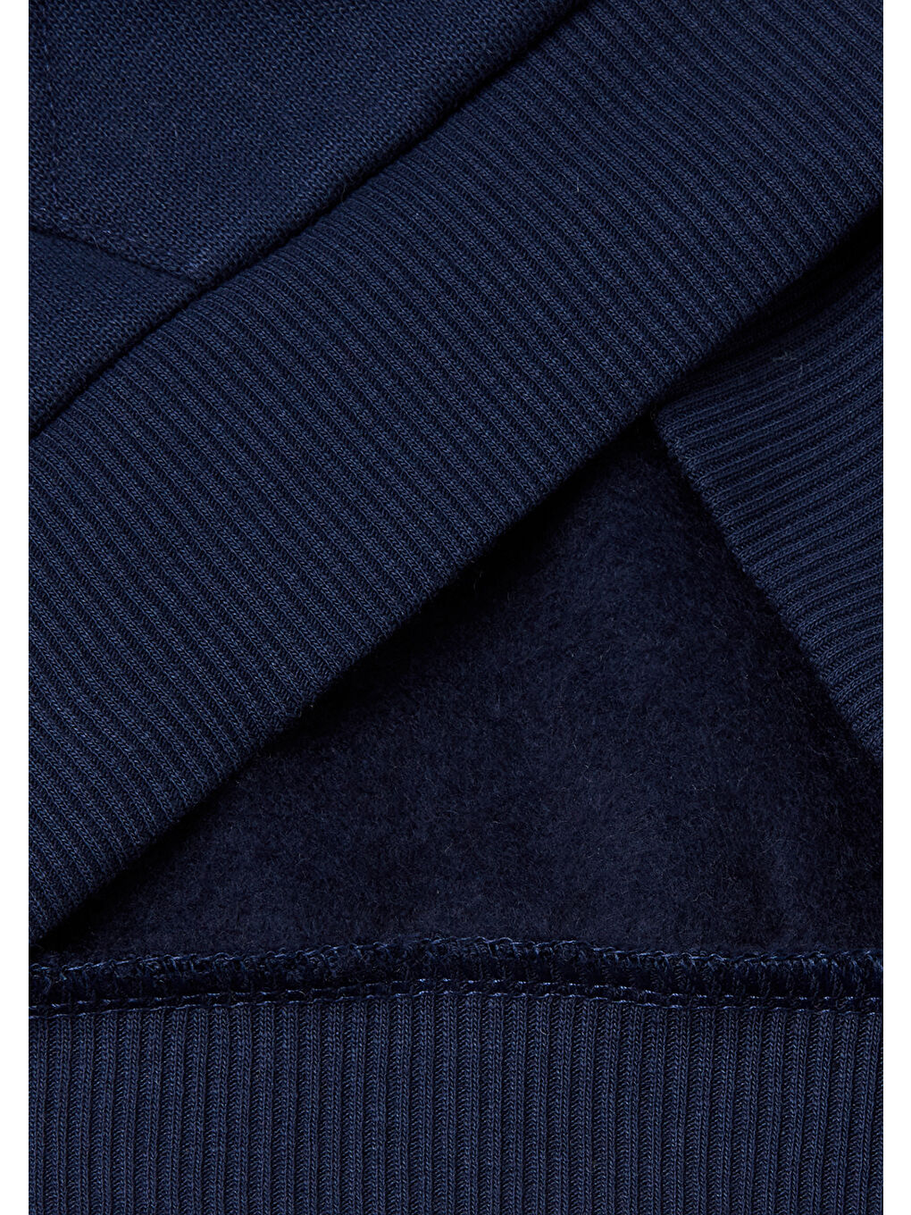 Erkek Çocuk Lacivert Önü Logo Baskılı Fermuarlı Regular Fit Kapüşonlu Sweatshirt-2