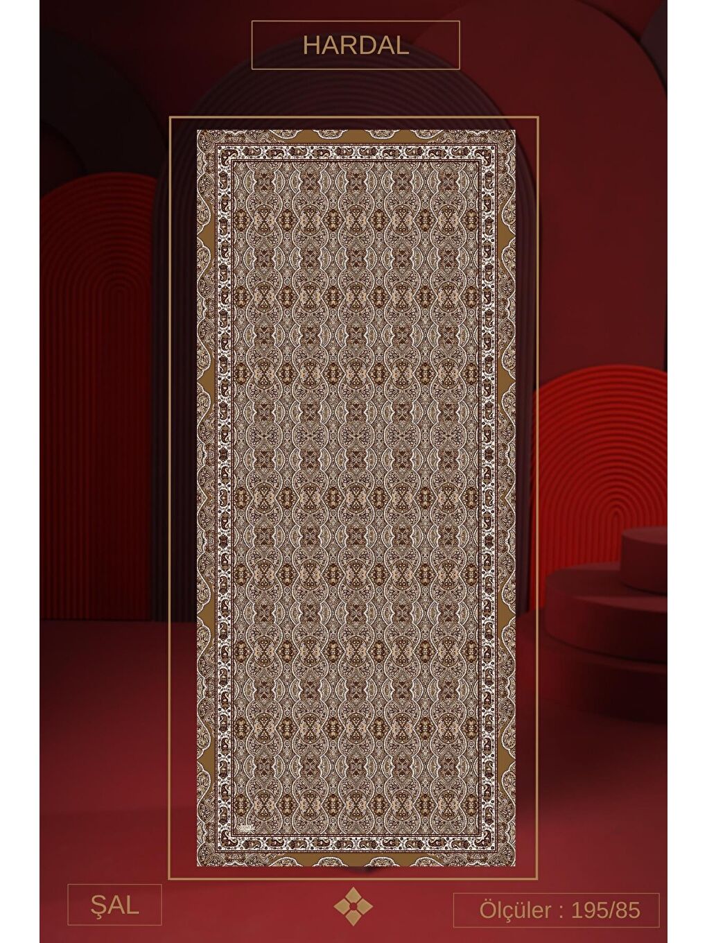 Sarı Kadın Petra Müslin Etnik Şal-1