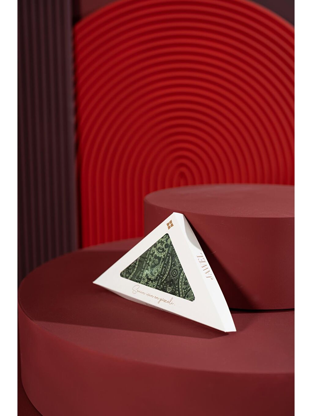 Haki Kadın Petra Müslin Etnik Şal-2