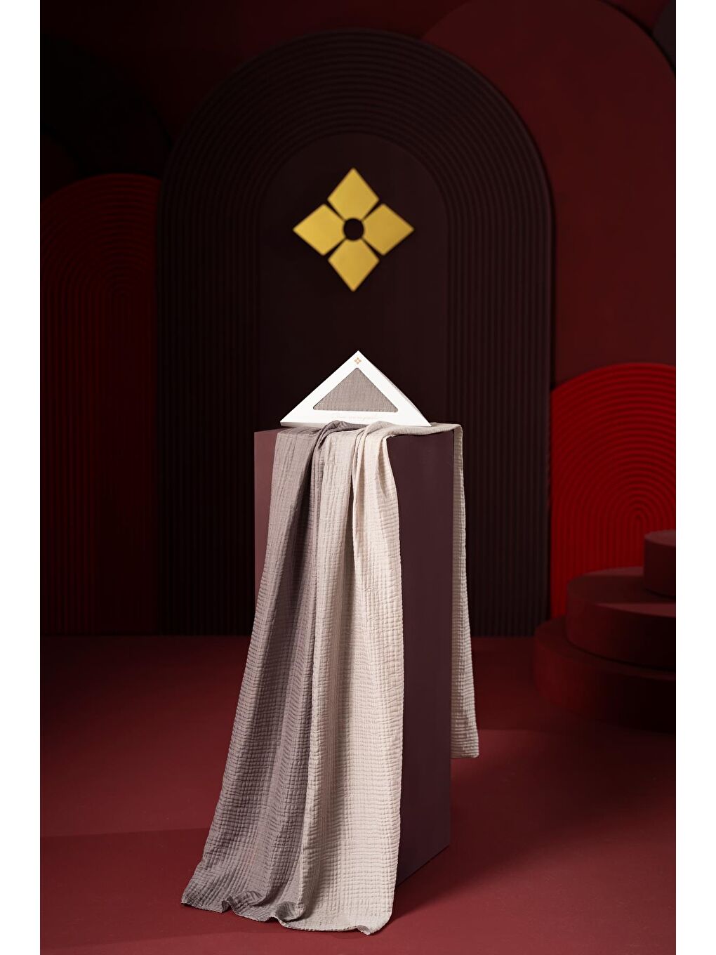 Bej Kadın Müslin Degrade Şal