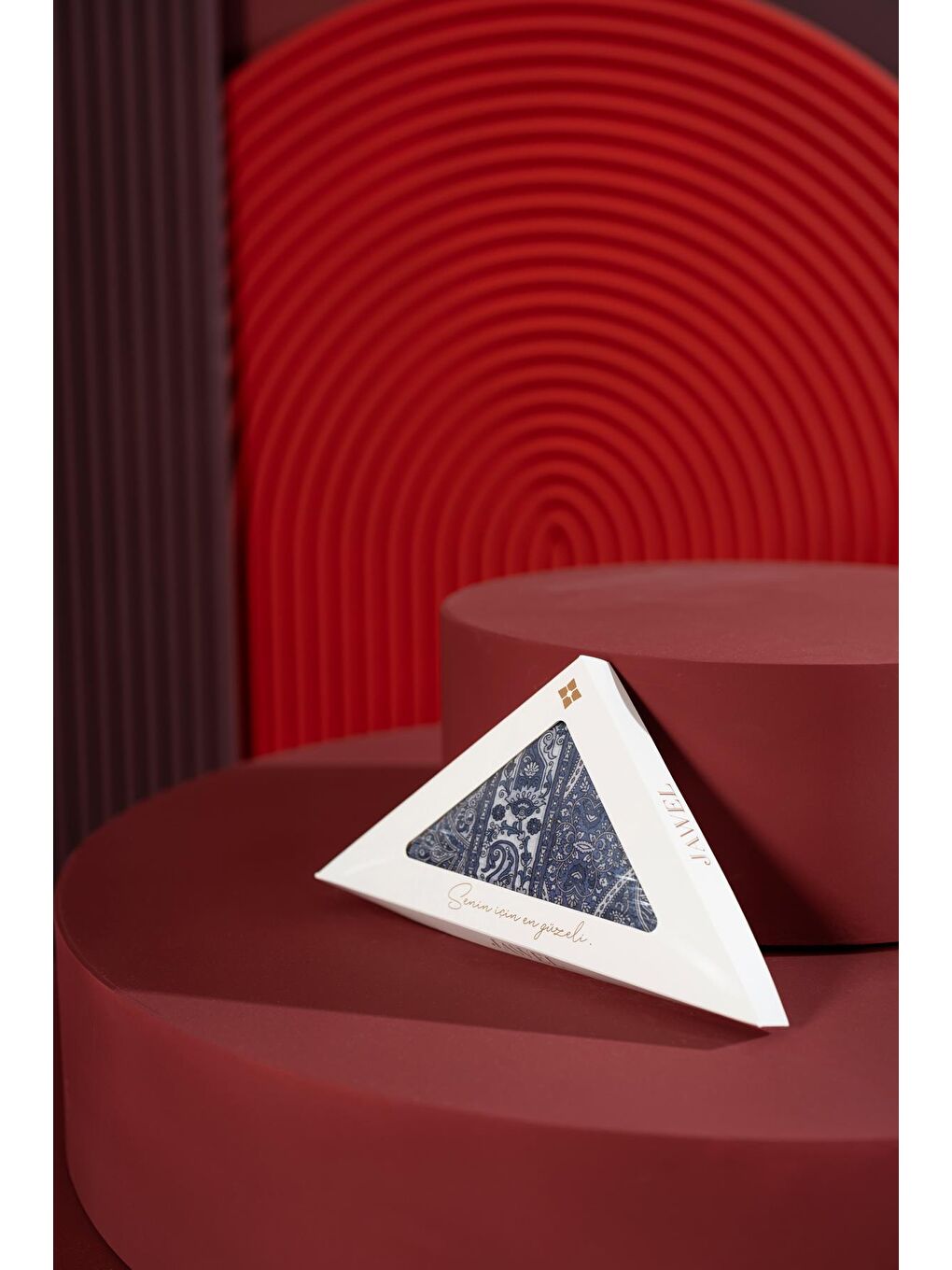 İndigo Kadın Petra Müslin Etnik Şal-2