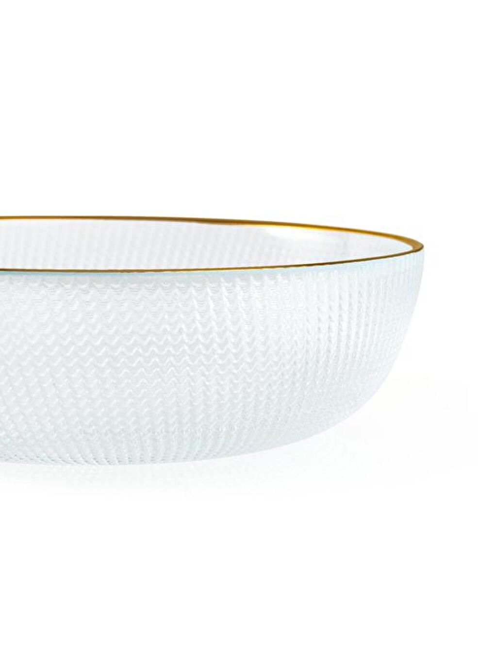 Renksiz Selen Yuvarlak Cam Servis Kasesi - 16 cm-1