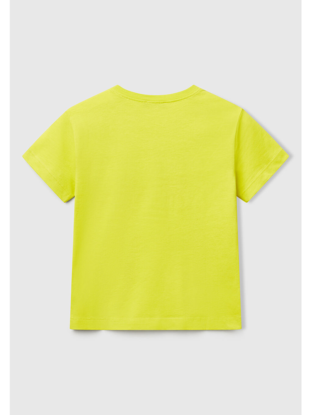 Erkek Çocuk Sarı Benetton Logo Baskılı T-Shirt-1