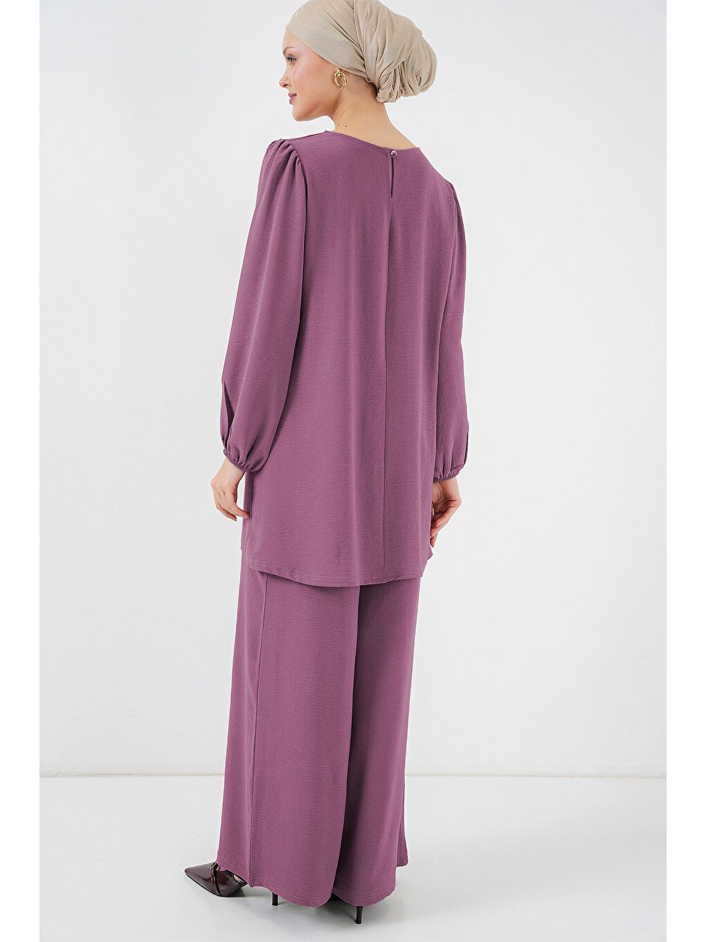 Ayrobin Tunik Pantolon Alt Üst Takım 6712 - Koyu Lila-2