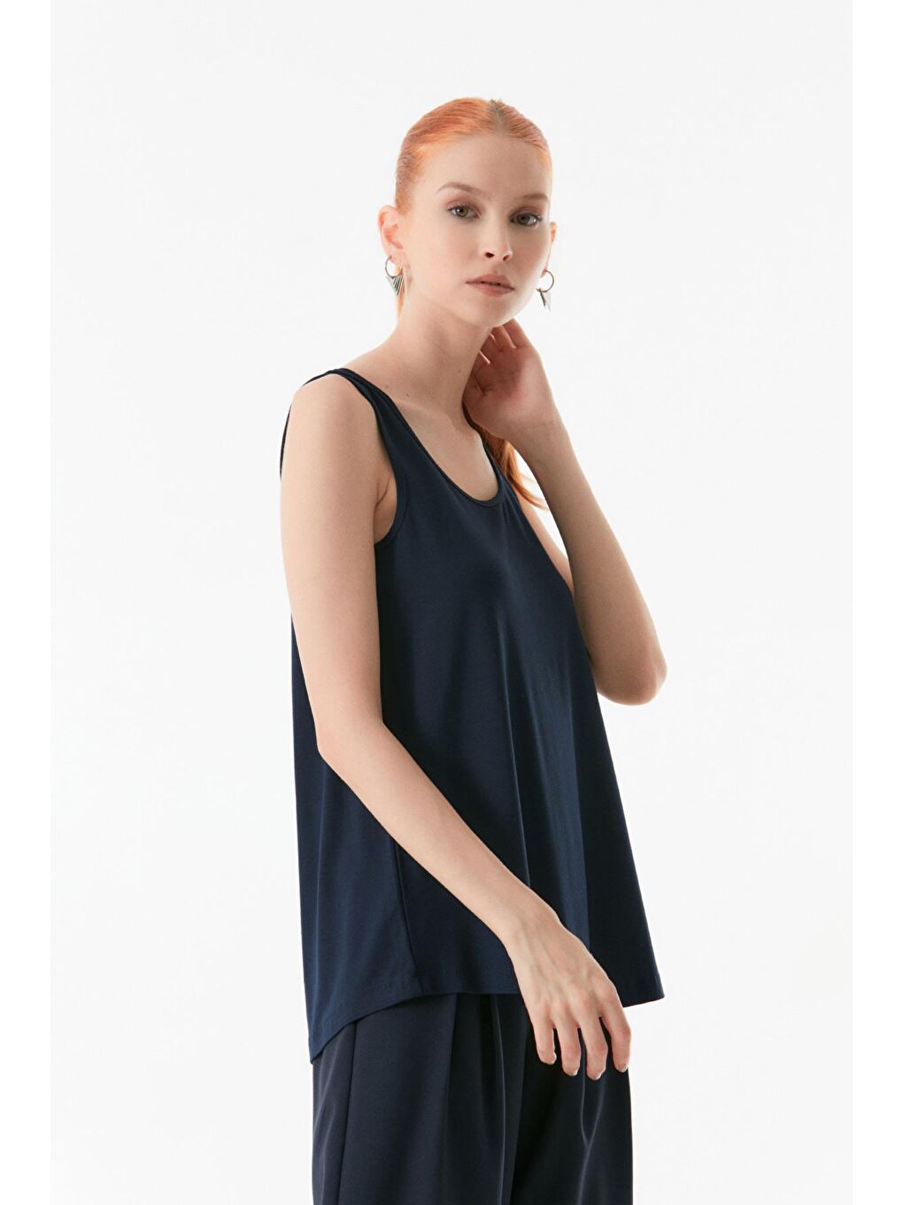 Lacivert Basic U Yaka Body-3