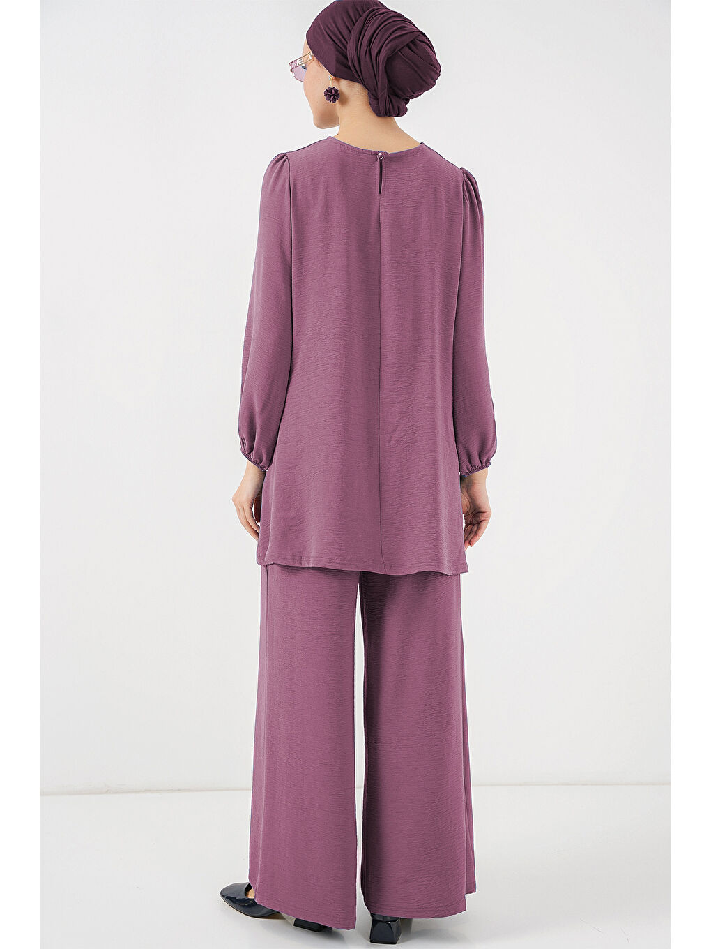 Ayrobin Tunik Pantolon Alt Üst Takım 6712 - Koyu Lila-3