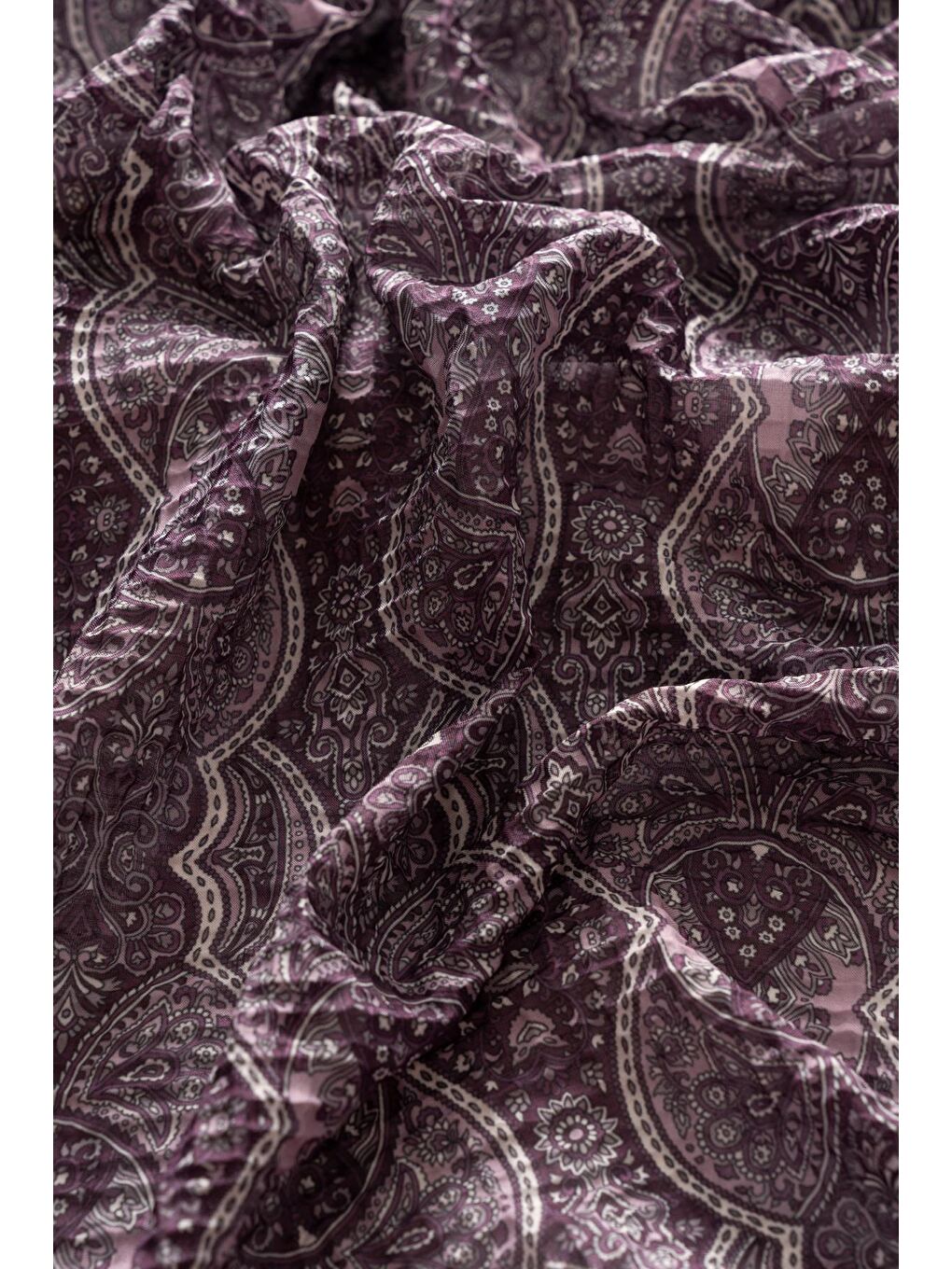 Mürdüm Kadın Petra Müslin Etnik Şal-3